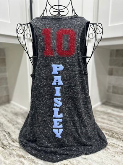 Sports Glitter & Puff Tank Top
