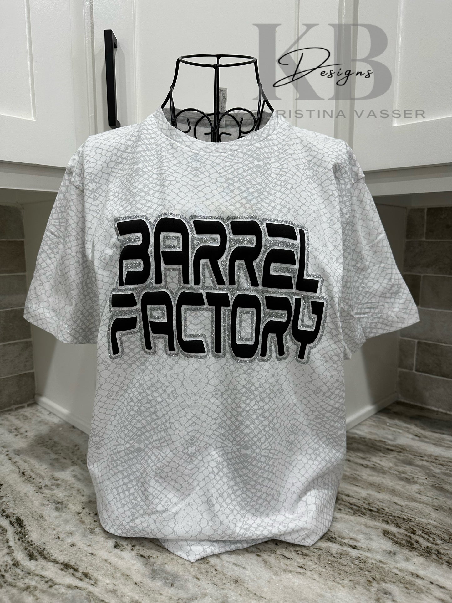 Custom Reptile Mascot glitter & puff Tee