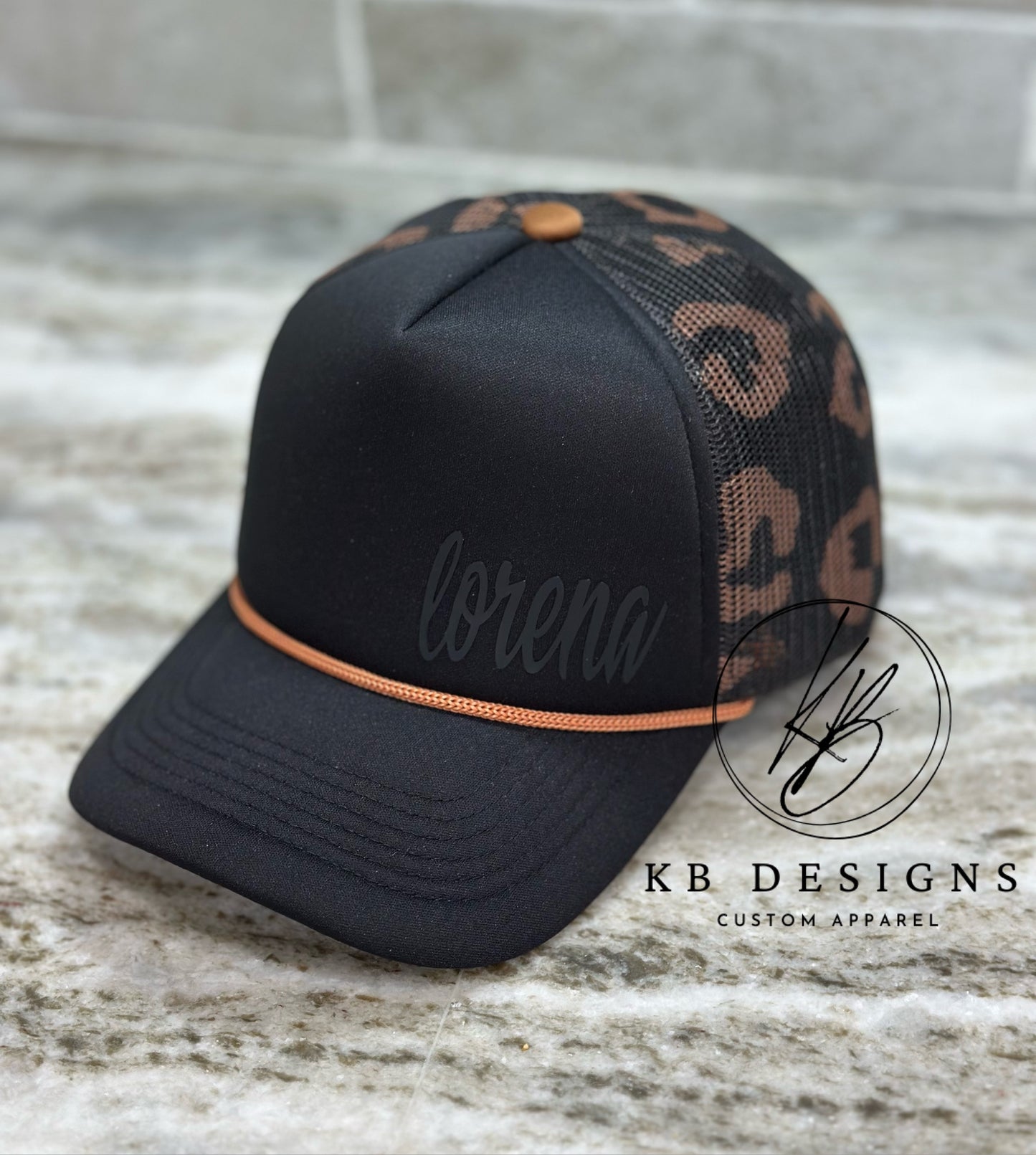 Leopard Trucker Hat Customized