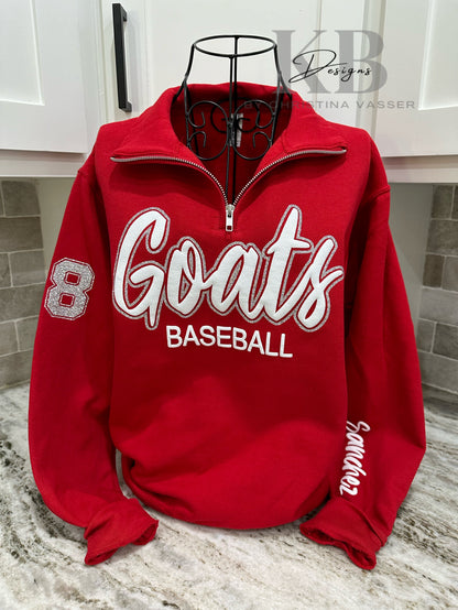 Custom Sports Quarter Zip Pull Over