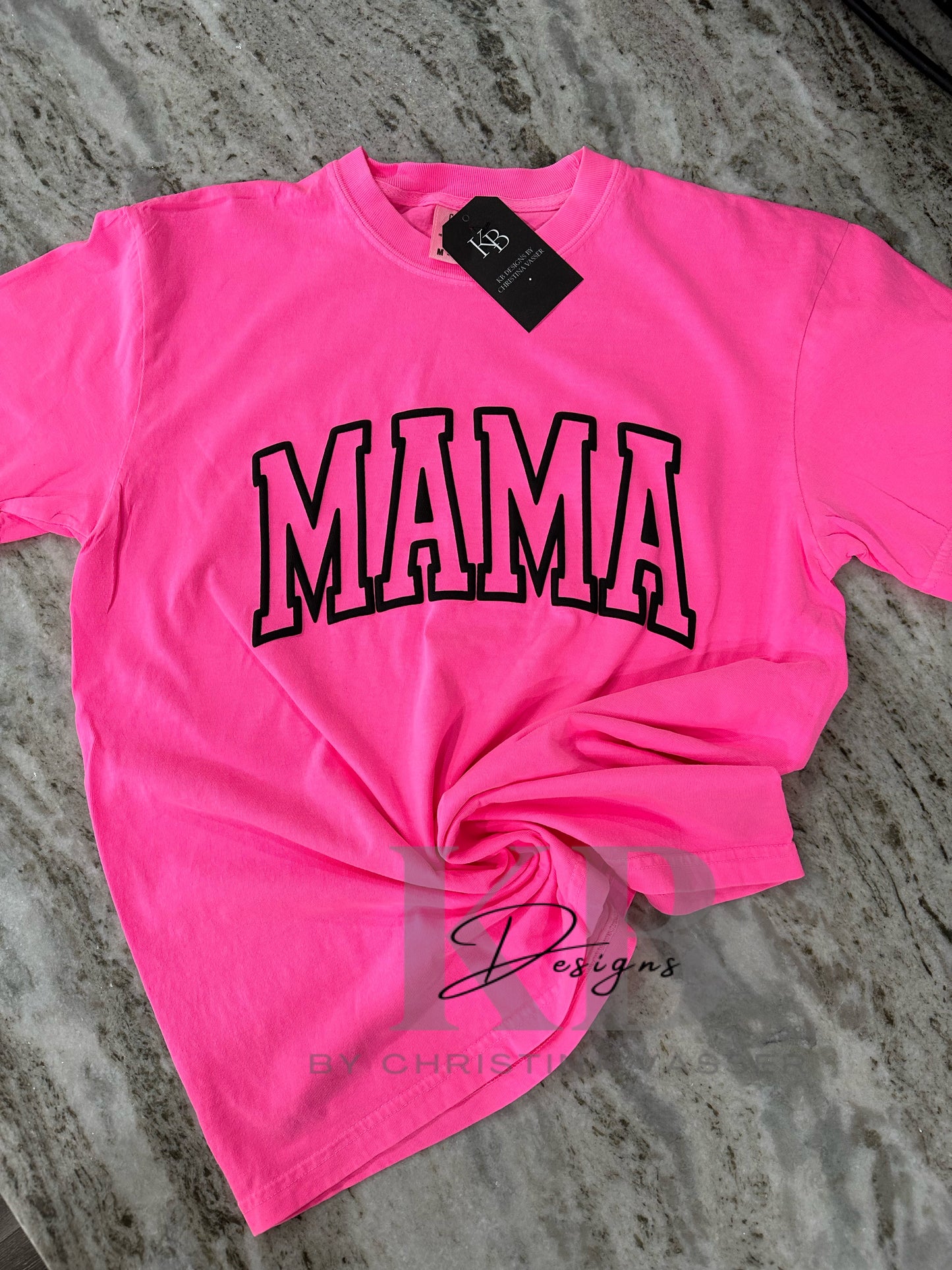 MAMA Neon Color Summer Puff Tee