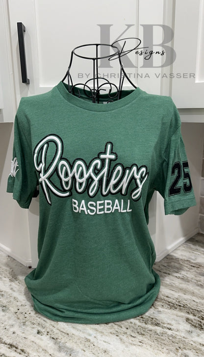 Personalized Sports Glitter & Puff Tee