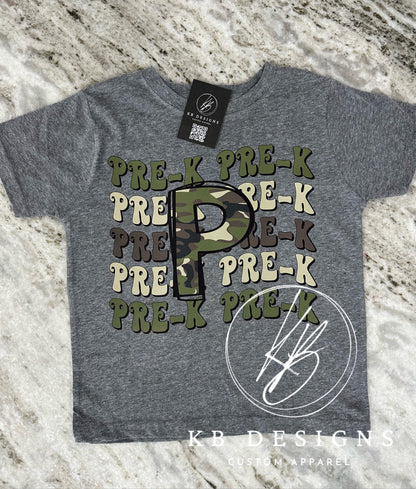 Retro Camo School Grade Tee