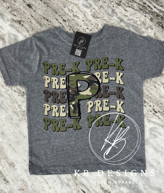 Retro Camo School Grade Tee