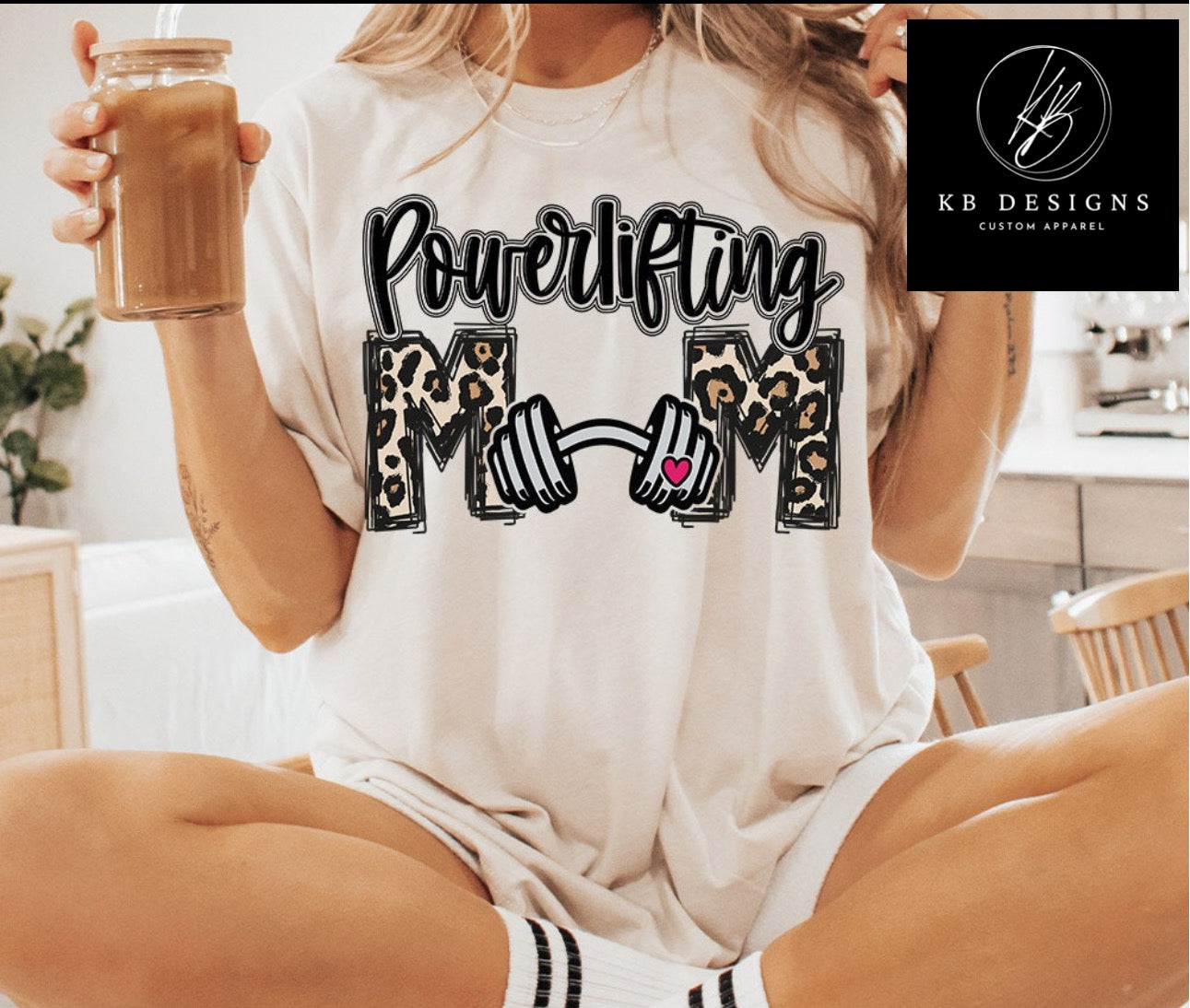 Powerlifting Leopard Mom