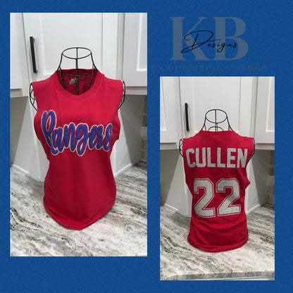 Sports Glitter & Puff Tank Top