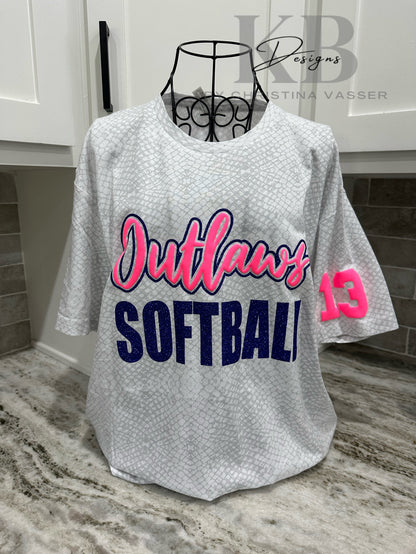 Sports Reptile glitter & puff Tee