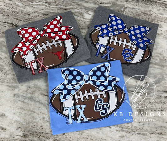 Football W/Bow Top