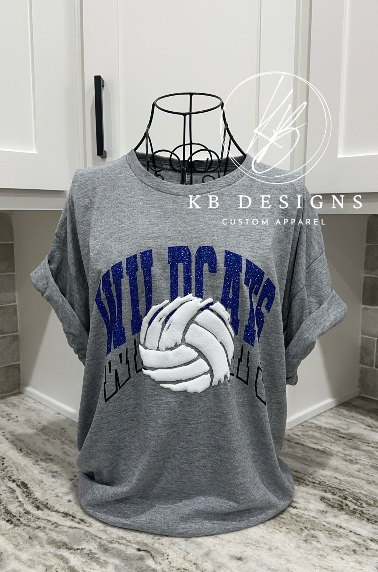 Stacked Mascot Volleyball Tee