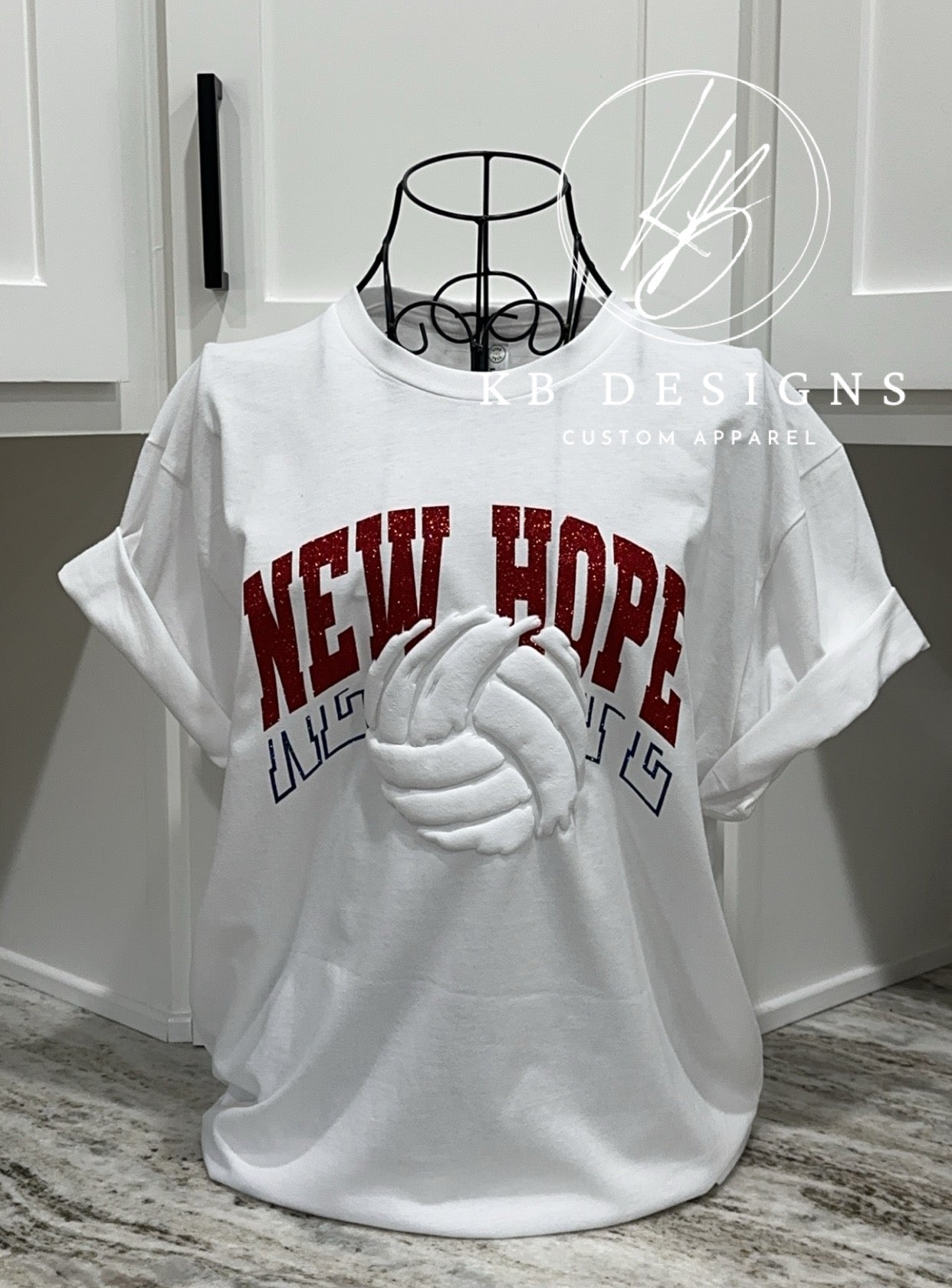 Stacked Mascot Volleyball Tee