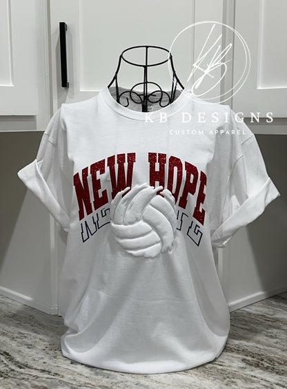 Stacked Mascot Volleyball Tee