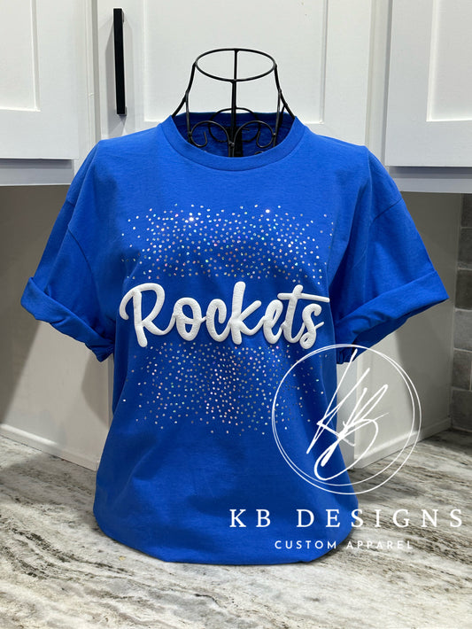 Custom Splattered Spangle Mascot Tee