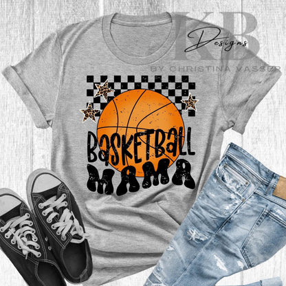 Basketball Checkered Mama Tee