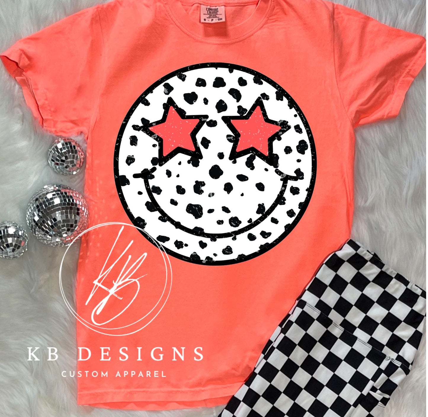 Retro Stars Smiley Face