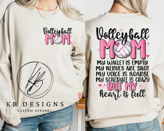 Volleyball Mom Poem Sweatshirt
