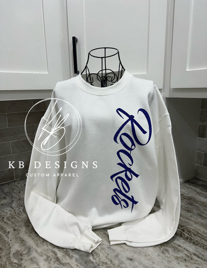 Side Glitter  Mascot Sweatshirt