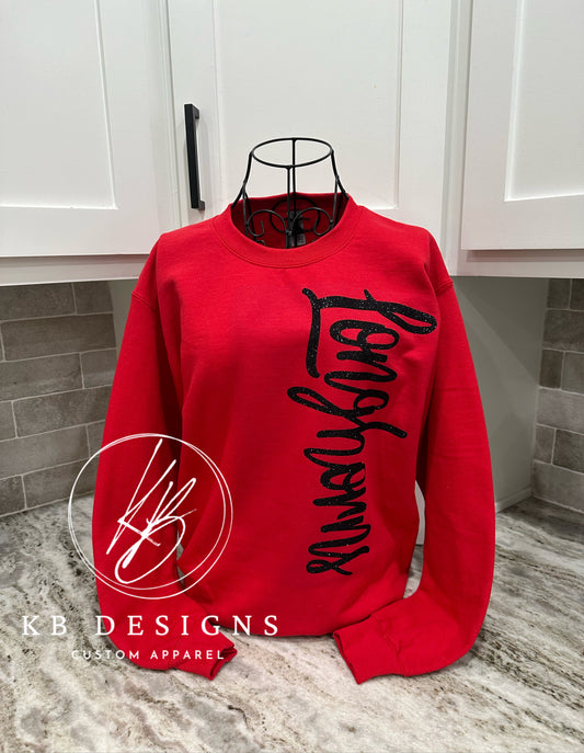 Side Glitter  Mascot Sweatshirt