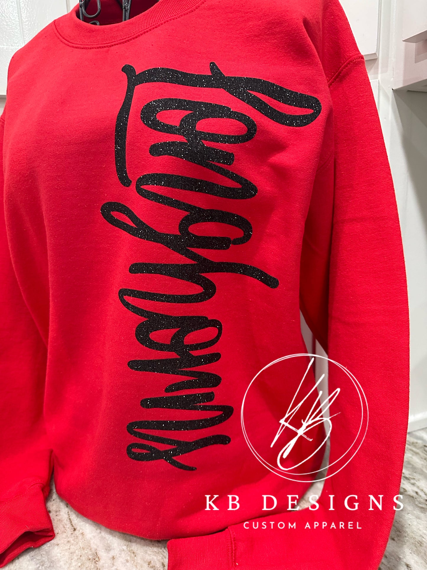 Side Glitter  Mascot Sweatshirt