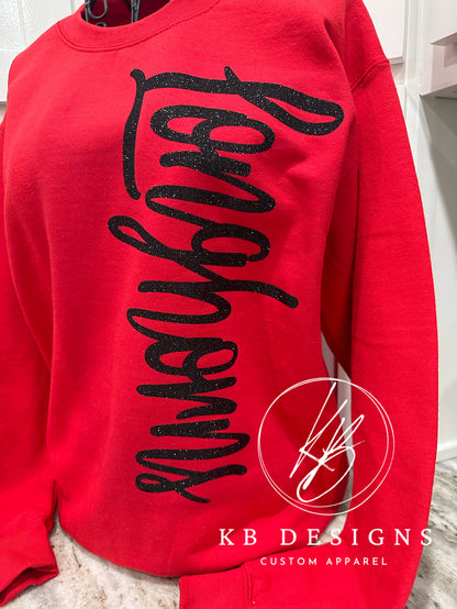 Side Glitter  Mascot Sweatshirt