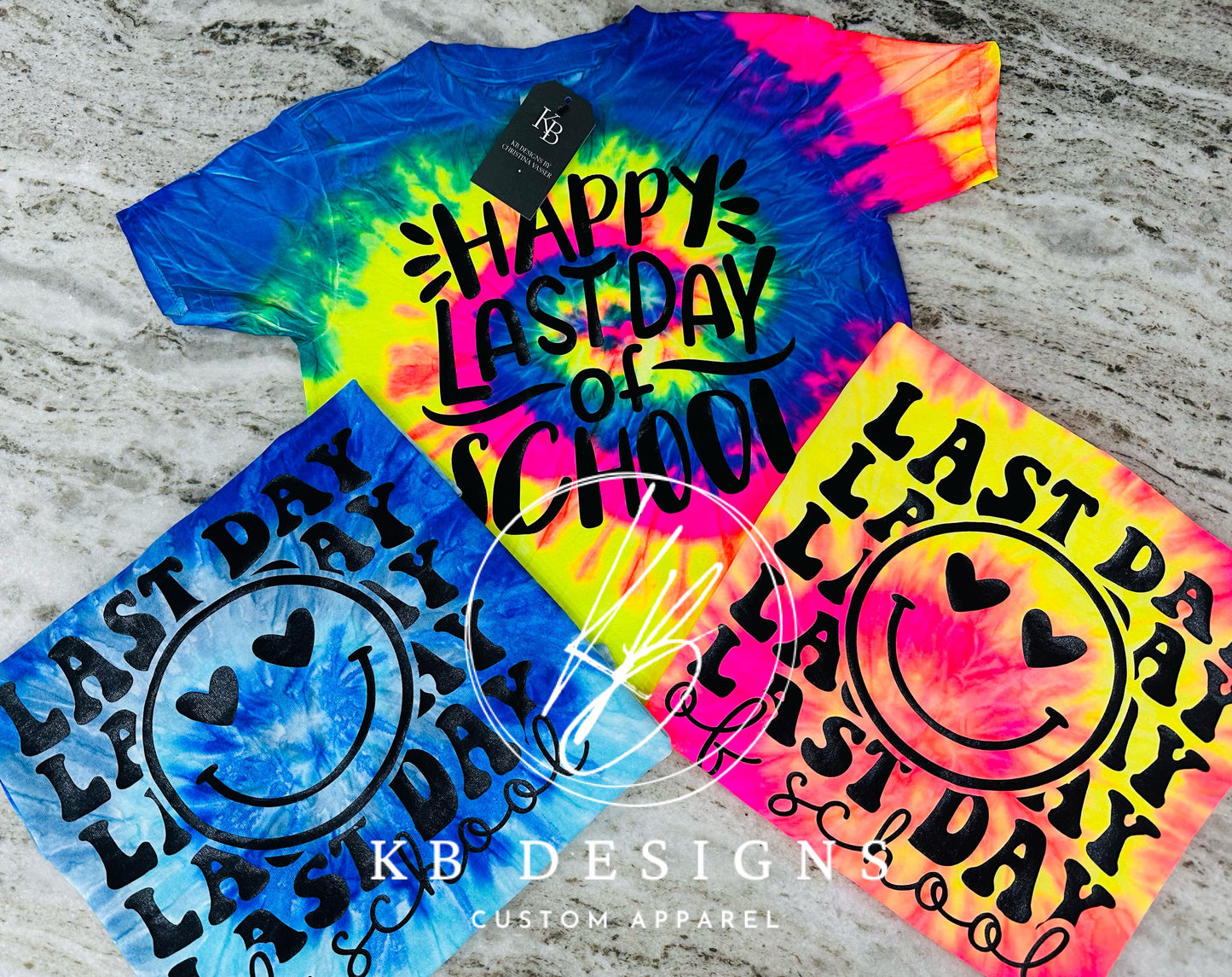 Tie Dye Happy Last Day of School Graphic Tee
