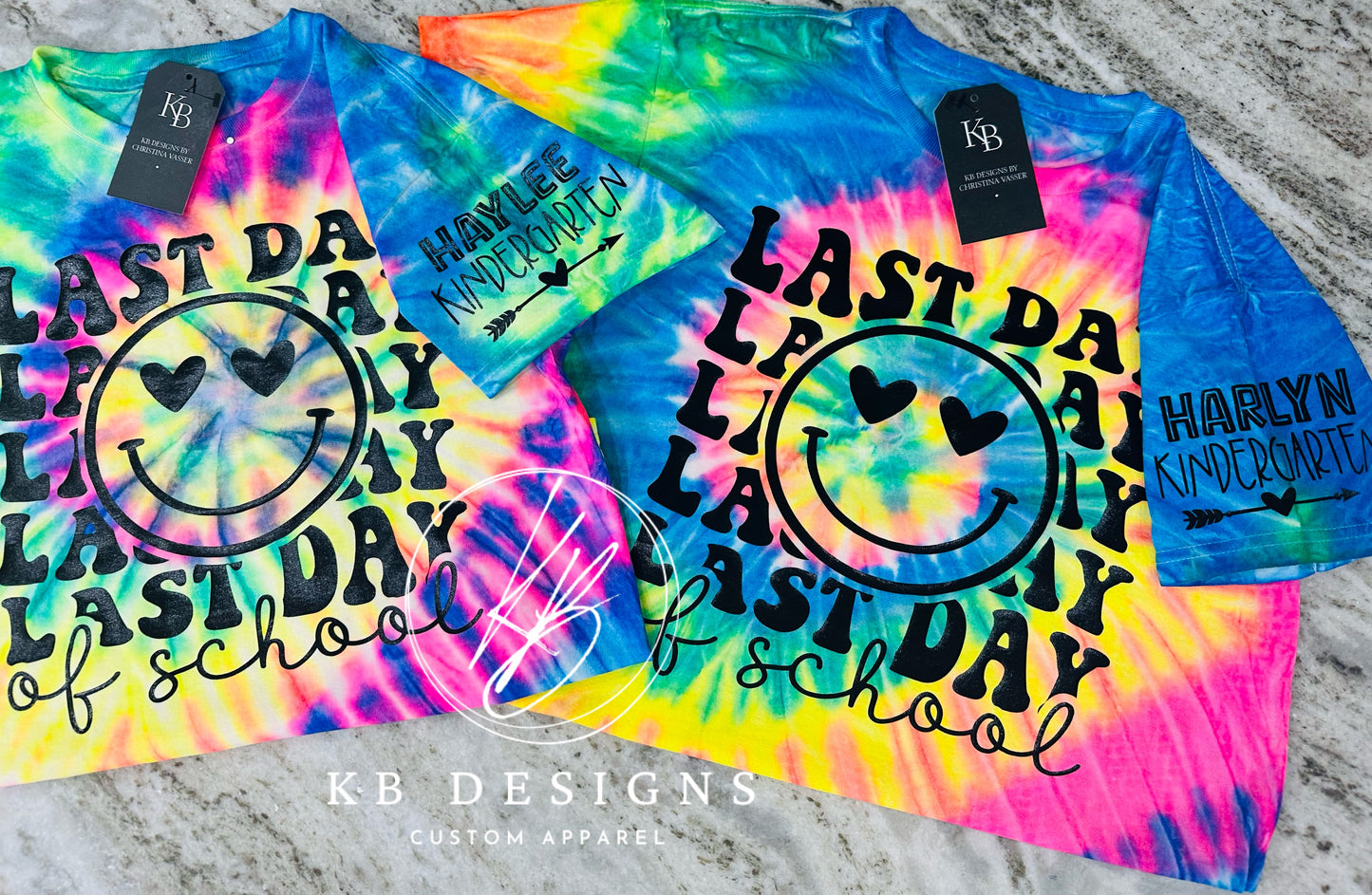 Tie Dye Happy Last Day of School Graphic Tee
