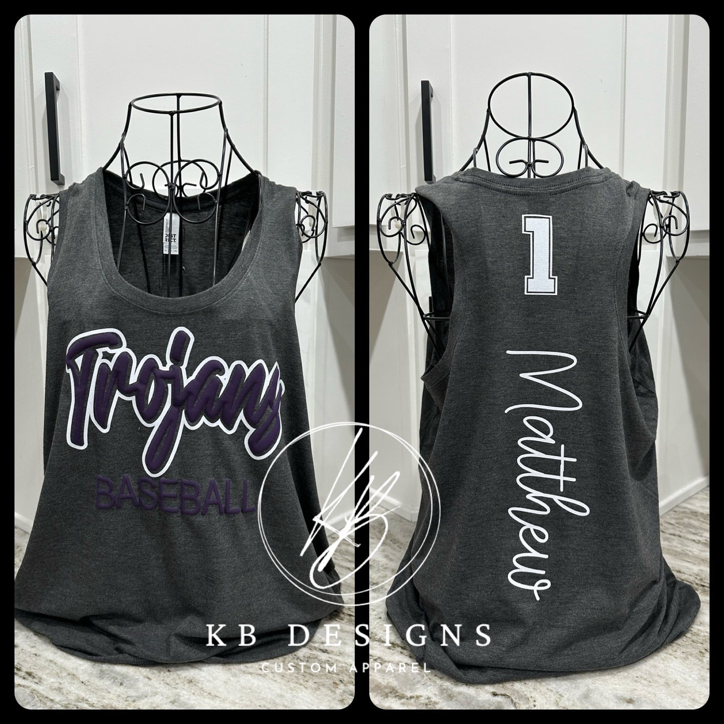 Sports Glitter & Puff Tank Top