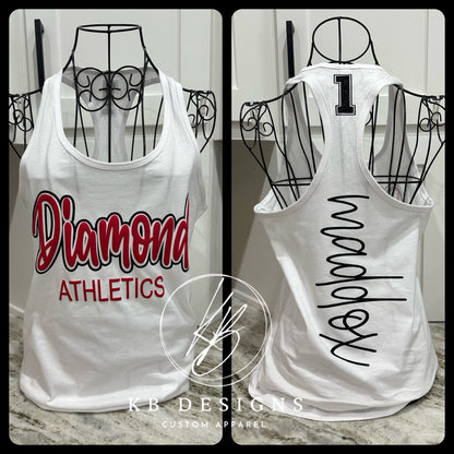 Sports Glitter & Puff Tank Top