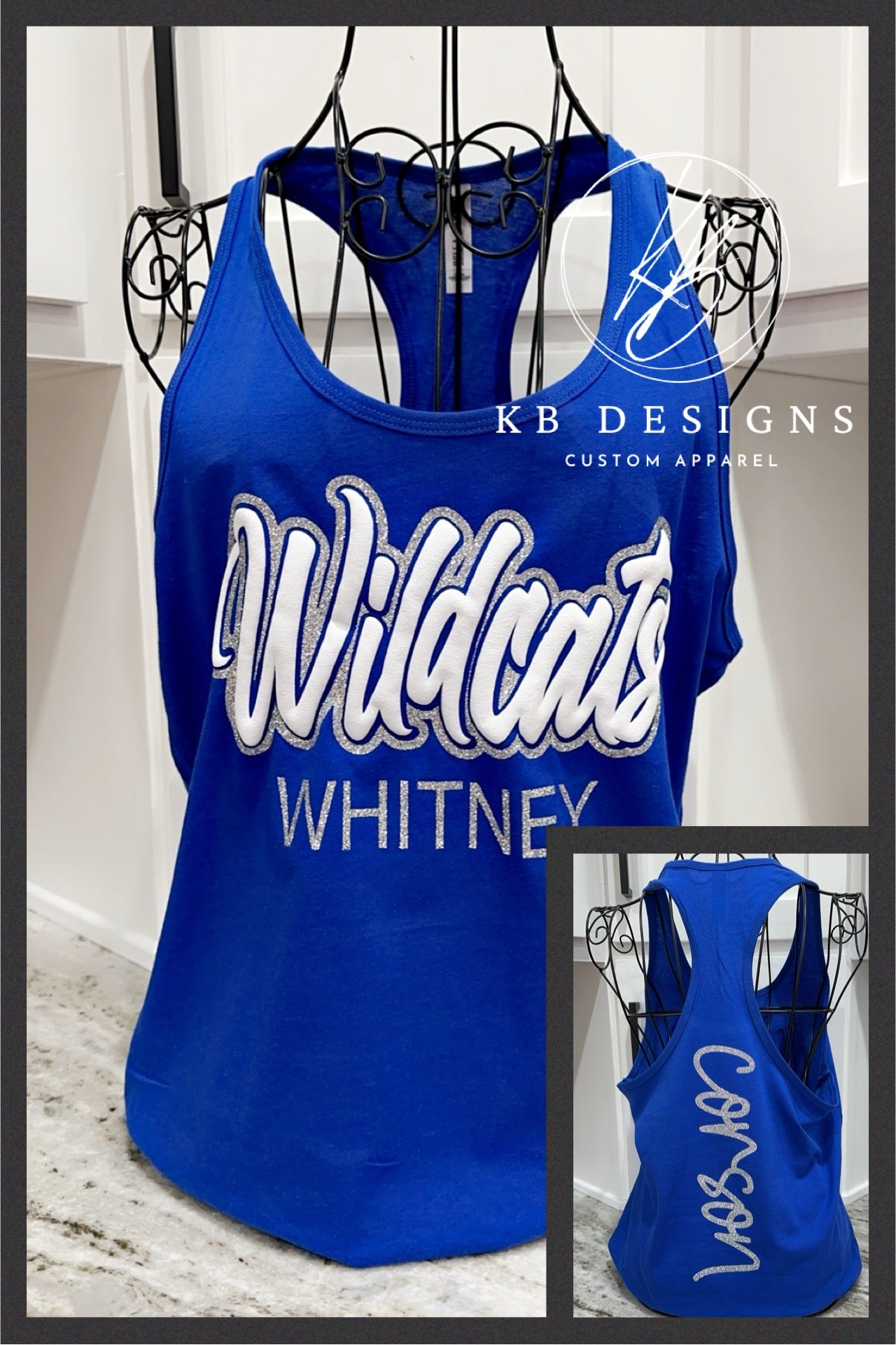 Sports Glitter & Puff Tank Top