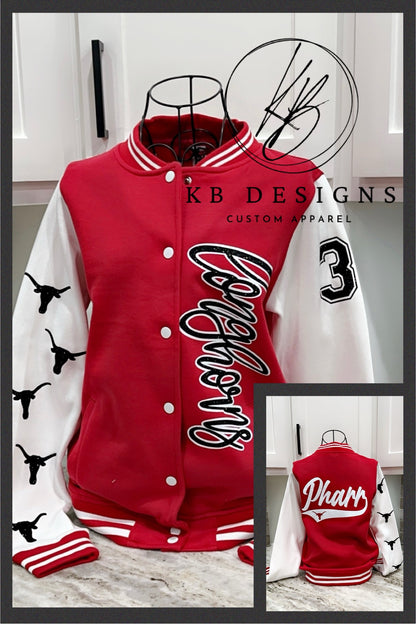 Panthers Varsity Letterman Glitter Jacket