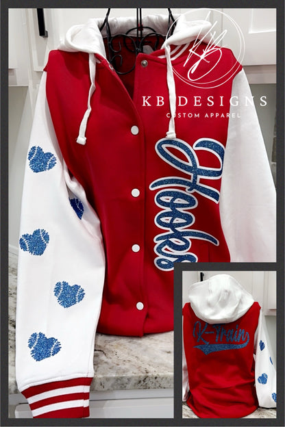 Panthers Varsity Letterman Glitter Jacket