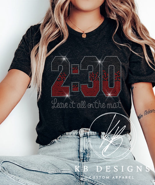 2:30 LEAVE IT ALL ON THE MAT SPANGLE TEE