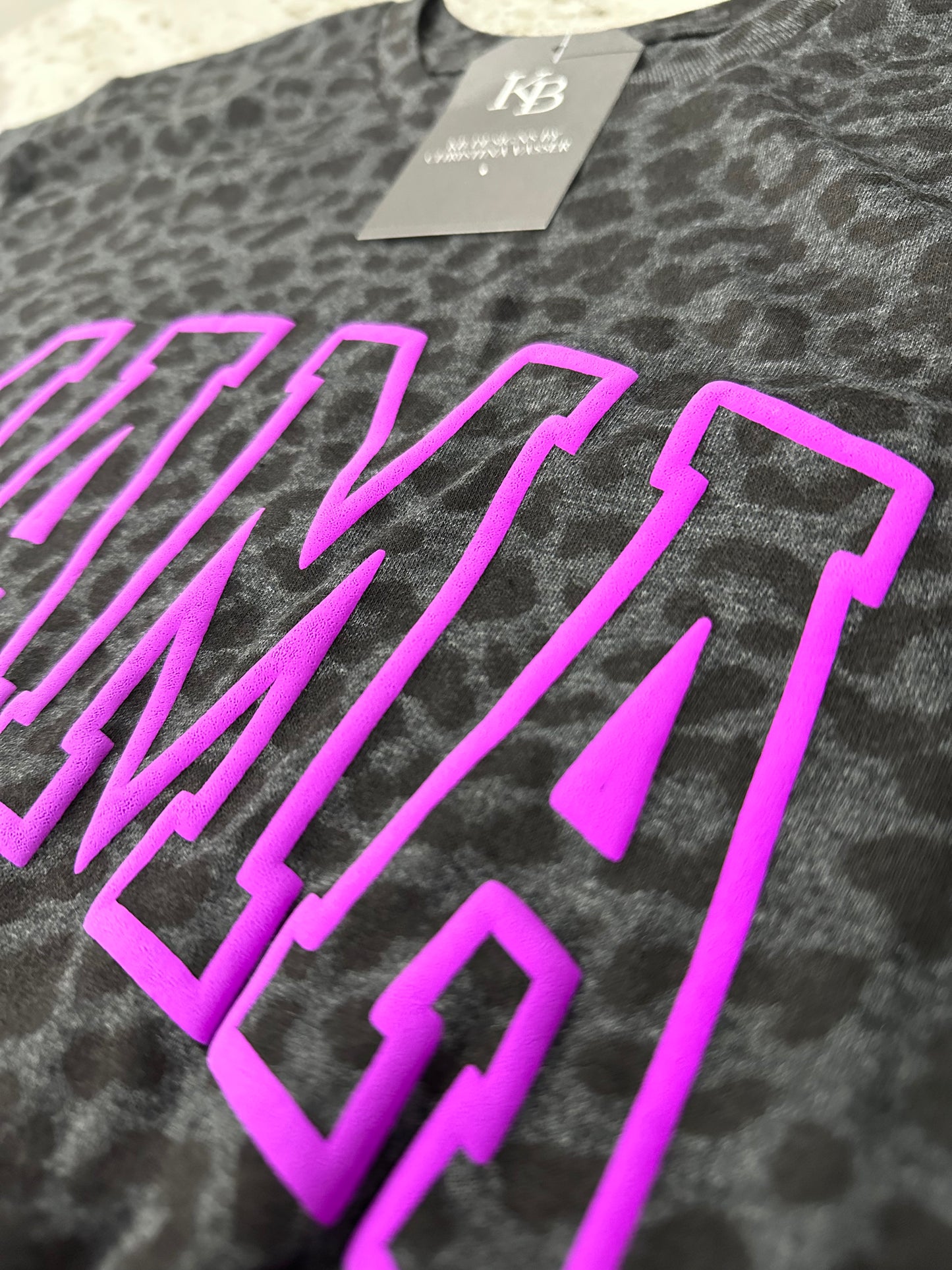 MAMA Leopard Puff Shirt