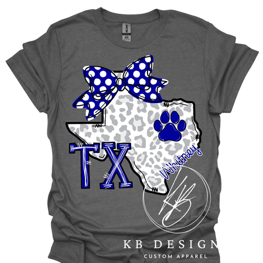 Whitney Wildcats TX Bow Tee