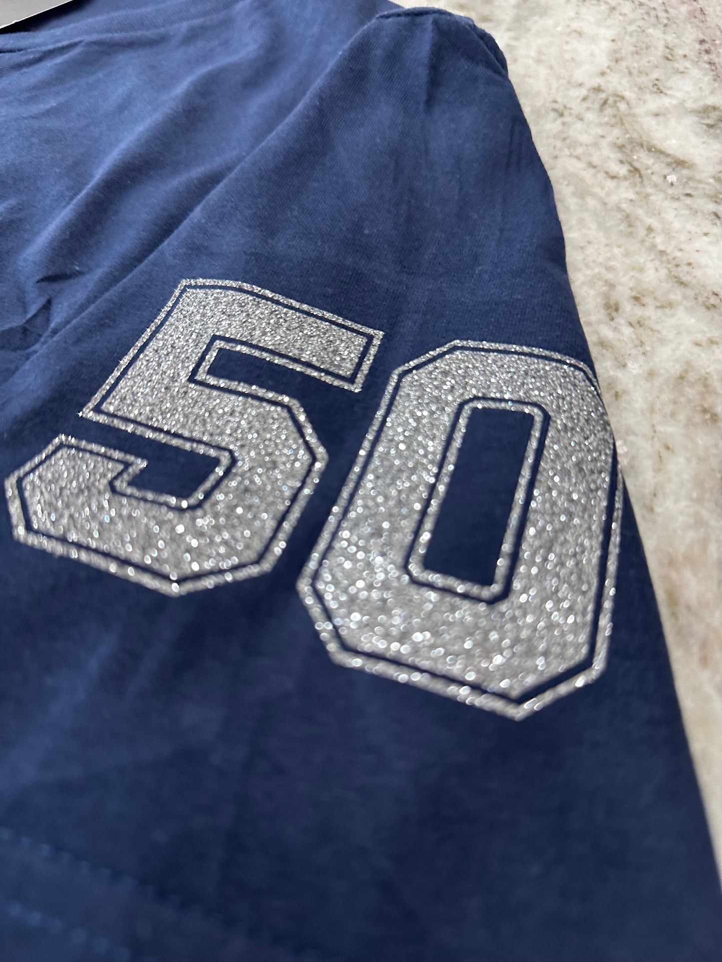 Personalized Sports Glitter & Puff Tee