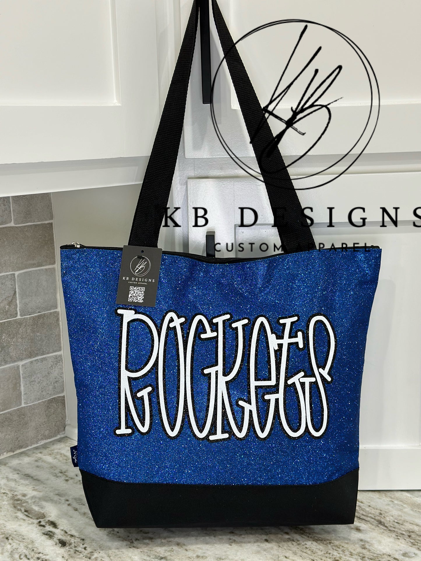 Custom Glitter Canvas Tote Bag