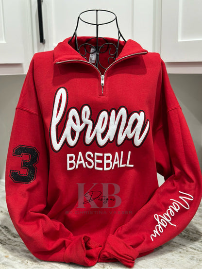 Custom Sports Quarter Zip Pull Over