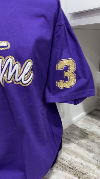 Personalized Sports Glitter & Puff Tee