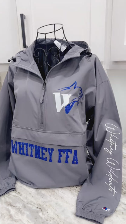 Spirit Hooded Quarter Zip Rain/Wind Jacket