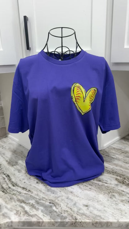 Personalized Sports heart pocket Tee