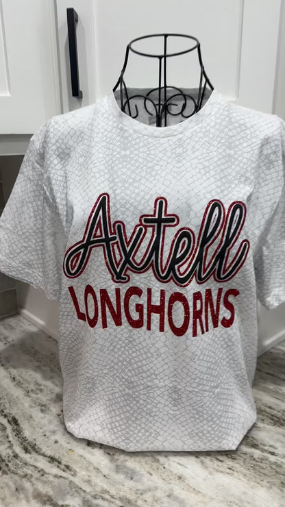 Custom Reptile Mascot glitter & puff Tee