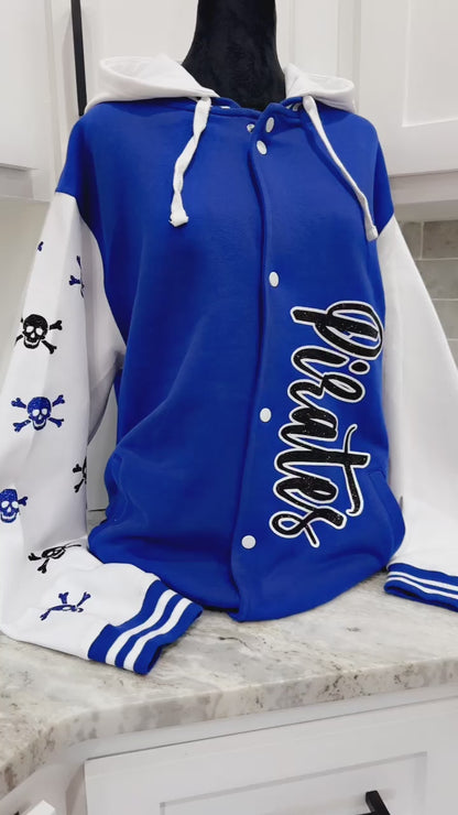 Panthers Varsity Letterman Glitter Jacket