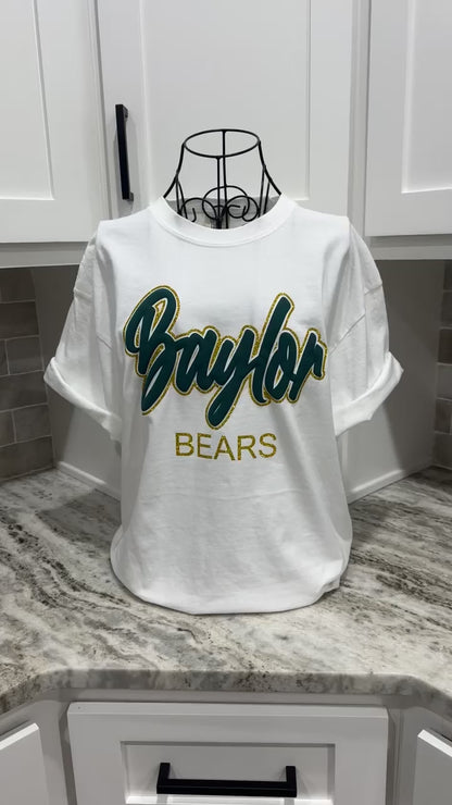 Baylor Bears Glitter & Puff