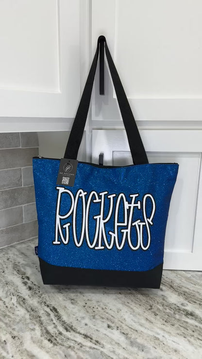 Custom Glitter Canvas Tote Bag