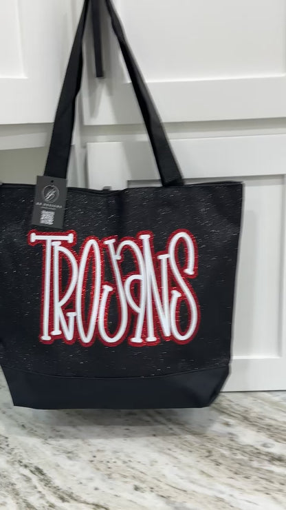 Custom Glitter Canvas Tote Bag