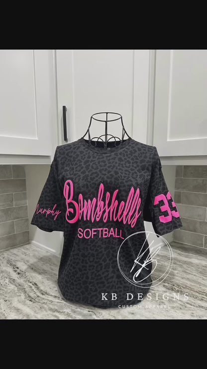 Sports Custom Leopard Tee