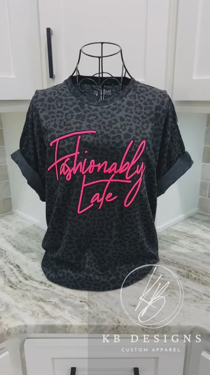 Fashionably Late Leopard Puff Tee