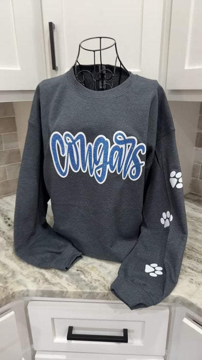 Custom Mascot w/sleeve paw prints