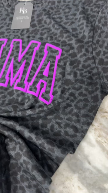 MAMA Leopard Puff Shirt