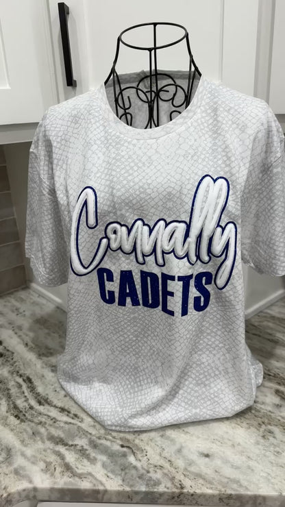 Custom Reptile Mascot glitter & puff Tee