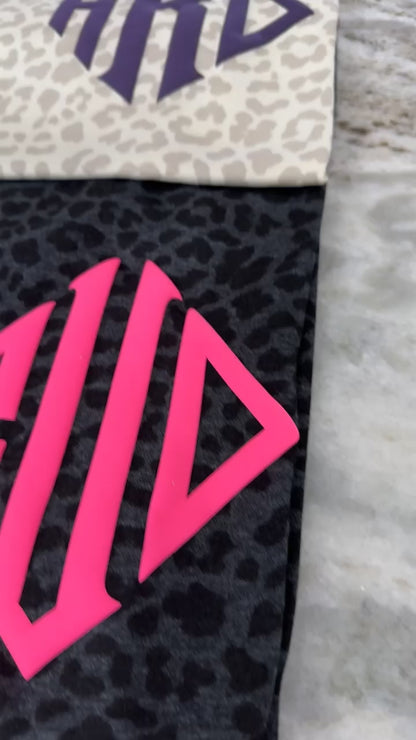Leopard Monogram puff Tee
